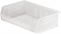 Akro-Mils - 60 Lb. Load Capacity, 10-7/8" Deep, Clear Polymer Hopper Stacking Bin - 5" High x 16-1/2" Wide x 10-7/8" Long - Exact Industrial Supply