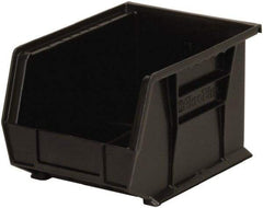 Akro-Mils - 50 Lb. Load Capacity, 10-3/4" Deep, Black Polymer Hopper Stacking Bin - 7" High x 8-1/4" Wide x 10-3/4" Long - Exact Industrial Supply