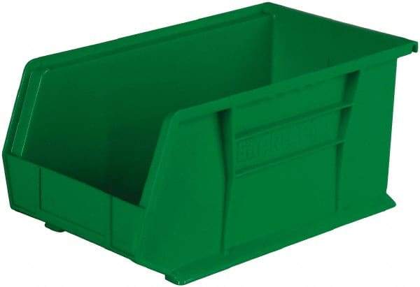 Akro-Mils - 60 Lb. Load Capacity, 14-3/4" Deep, Black Polymer Hopper Stacking Bin - 7" High x 8-1/4" Wide x 14-3/4" Long - Exact Industrial Supply