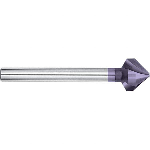 Magafor - 8.3mm Head Diam, 5/16" Shank Diam, 90° Cobalt Countersink - 3-3/8" OAL, Single End, Straight Shank, Right Hand Cut - Exact Industrial Supply