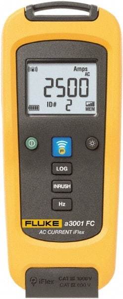 Fluke - FLK-A3001 FC, CAT IV, CAT III, Digital True RMS Wireless Clamp Meter with 10" Flex Jaws - 2500 AC Amps, Measures Current - Exact Industrial Supply
