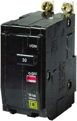 Square D - 30 Amp, 240 VAC, 2 Pole, Bolt On Miniature Circuit Breaker - 14-8 AWG - Exact Industrial Supply