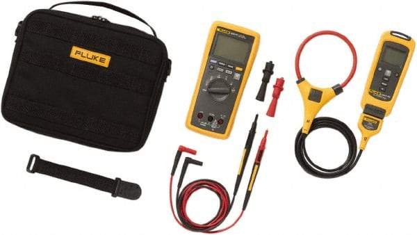 Fluke - 5 Piece, FC Wireless AC Current Clamp Kit - 1,000 Volt Max, LCD Display - Exact Industrial Supply