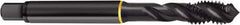 Guhring - #6-40 UNF 2B/3B Modified Bottoming Spiral Flute Tap - Cobalt, Oxide Finish, 2" OAL, Right Hand Flute, Right Hand Thread, H2, Series 4409 - Exact Industrial Supply