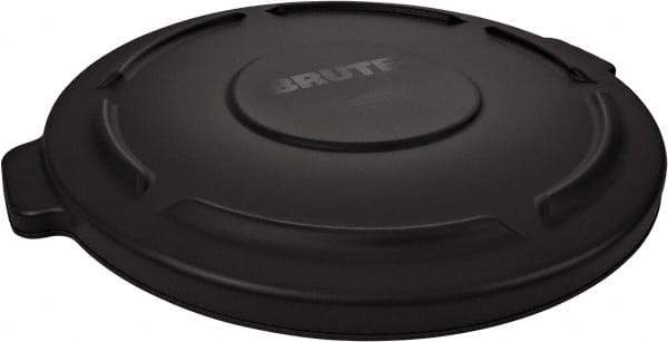 Rubbermaid - Round Lid for Use with 55 Gal Round Trash Cans - Black, For Brute Trash Cans - Exact Industrial Supply