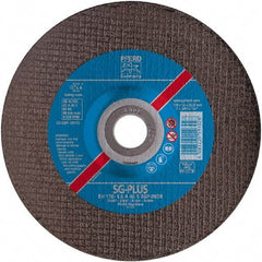 PFERD - 46 Grit, 4-1/2" Wheel Diam, 7/8" Arbor Hole, Type 27 Depressed Center Wheel - Aluminum Oxide - Exact Industrial Supply