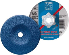 PFERD - 46 Grit, 4-1/2" Wheel Diam, 7/8" Arbor Hole, Type 27 Depressed Center Wheel - Aluminum Oxide - Exact Industrial Supply