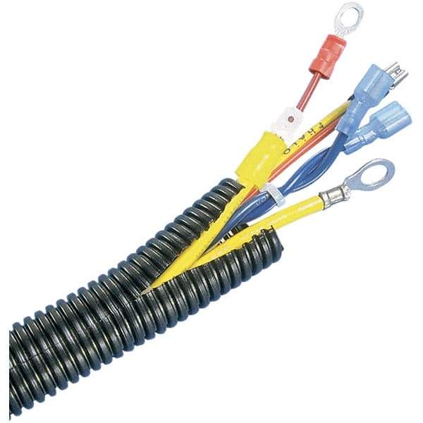 Panduit - 0.9134" ID, Black Polyethylene Automotive Cable Sleeve - 100' Coil Length - Exact Industrial Supply