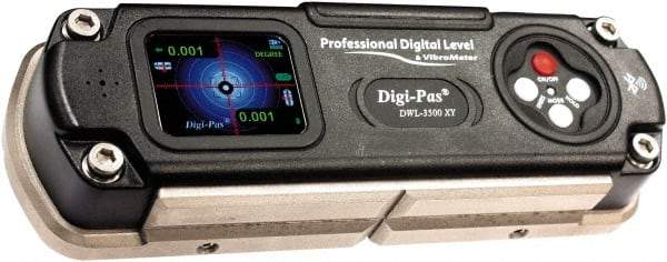 Digi-Pas - 7.4" Long, 0.000175" Graduation Sensitivity per 10", 0 Vials, Master Precision Level - Cast Iron (Base), 0.0003" Base Flatness, 2.4" Wide x 1-1/2" High - Exact Industrial Supply