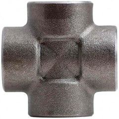 Merit Brass - Black Pipe Fittings; Type: Cross ; Fitting Size: 1 (Inch); End Connections: Female NPT ; Classification: 3000 ; Material: Carbon Steel ; Finish/Coating: Mill/Oil - Exact Industrial Supply