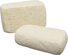 Ability One - 6-1/2" Long x 2.13" Wide x 1" Thick Scouring Sponge - Non-Abrasive, Tan - Exact Industrial Supply