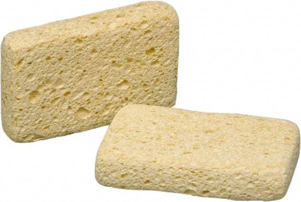 Ability One - 4-3/8" Long x 1.38" Wide x 1" Thick Scouring Sponge - Non-Abrasive, Tan - Exact Industrial Supply