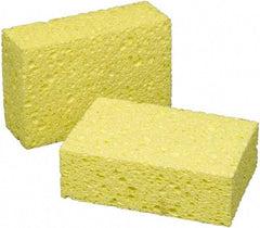 Ability One - 5-3/4" Long x 1-3/4" Wide x 1" Thick Scouring Sponge - Non-Abrasive, Yellow - Exact Industrial Supply