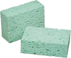 Ability One - 5-3/4" Long x 1-3/4" Wide x 1" Thick Scouring Sponge - Non-Abrasive, Green - Exact Industrial Supply