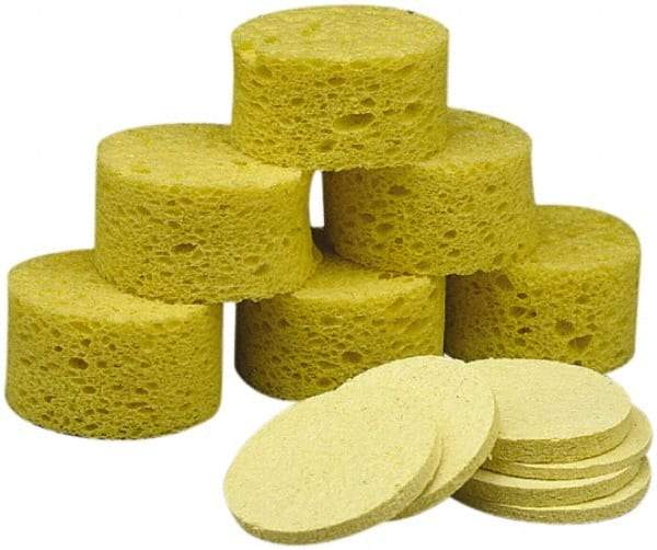 Ability One - 1-3/8" Long x 1" Wide x 1" Thick Scouring Sponge - Non-Abrasive, Tan - Exact Industrial Supply