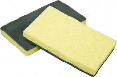 Ability One - 3-1/4" Long x 1/2" Wide x 1" Thick Scouring Sponge - Nonabrasive, Yellow/Green - Exact Industrial Supply