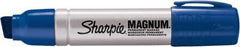Sharpie - Blue Permanent Marker - Chisel Tip, Alcohol Base Ink - Exact Industrial Supply
