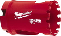 Milwaukee Tool - 1-3/8" Diam, 1-1/2" Cutting Depth, Hole Saw - Diamond Grit Saw, Continuous Edge - Exact Industrial Supply