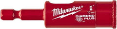 Milwaukee Tool - 5/8" Diam, 1-1/2" Cutting Depth, Hole Saw - Diamond Grit Saw, Continuous Edge - Exact Industrial Supply