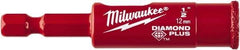 Milwaukee Tool - 1/2" Diam, 1-1/2" Cutting Depth, Hole Saw - Diamond Grit Saw, Continuous Edge - Exact Industrial Supply