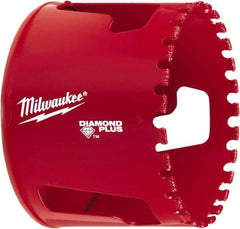 Milwaukee Tool - 2-1/2" Diam, 1-1/2" Cutting Depth, Hole Saw - Diamond Grit Saw, Continuous Edge - Exact Industrial Supply