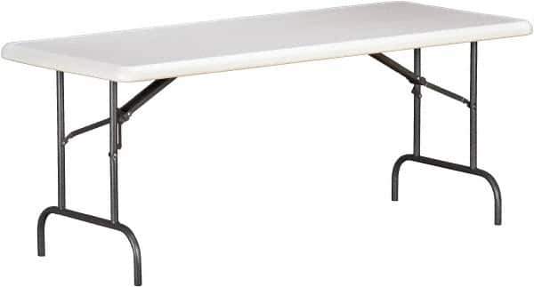 Ability One - 30" Long x 72" Wide x 29" High, Rectangular Folding Table - Platinum - Exact Industrial Supply