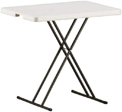 Ability One - 30" Long x 20" Wide x 25" High, Rectangular Folding Table - Platinum - Exact Industrial Supply