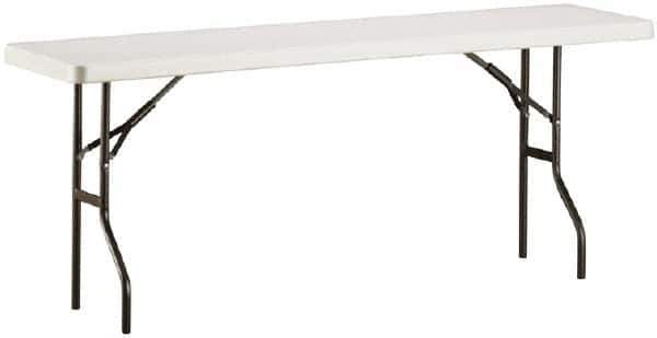 Ability One - 72" Long x 18" Wide x 29" High, Rectangular Folding Table - Platinum - Exact Industrial Supply