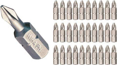 Wiha - #1, Insert Phillips Screwdriver Bit - 1/4" Drive, - Exact Industrial Supply