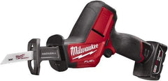 Milwaukee Tool - 12V, 0 to 3,000 SPM, Cordless Reciprocating Saw - 5/8" Stroke Length, 12" Saw Length, 1 Lithium-Ion Battery Included - Exact Industrial Supply