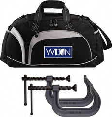 Wilton - Regular-Duty 4-1/4" Max Opening, 3-1/4" Throat Depth, Forged Steel Standard C-Clamp - 6,200 Lb Capacity, 0" Min Opening, Deep Throat - Exact Industrial Supply