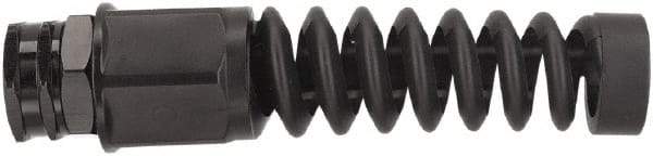 Legacy - Black Anodized Aluminum Air Hose End Fitting & Air Hose Bend Restrictor - 3/4 Female Garden Hose Thread - Exact Industrial Supply