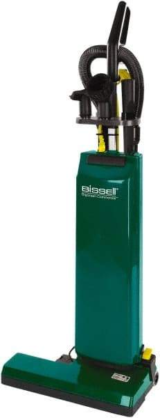 Bissell - Dual Motor Upright Vacuum Cleaner - 14" Cleaning Width, 9.6" Amps, D-Grip, Green - Exact Industrial Supply