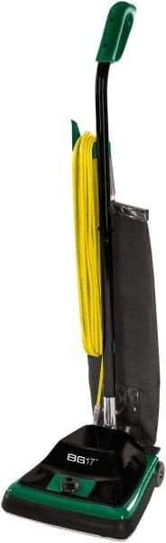 Bissell - Single Motor Bagless Upright Vacuum Cleaner - 12" Cleaning Width, 7.25" Amps, Tubular Handle, Green & Black - Exact Industrial Supply