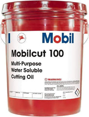 Mobil - Mobilcut, 5 Gal Pail Cutting Fluid - Water Soluble - Exact Industrial Supply