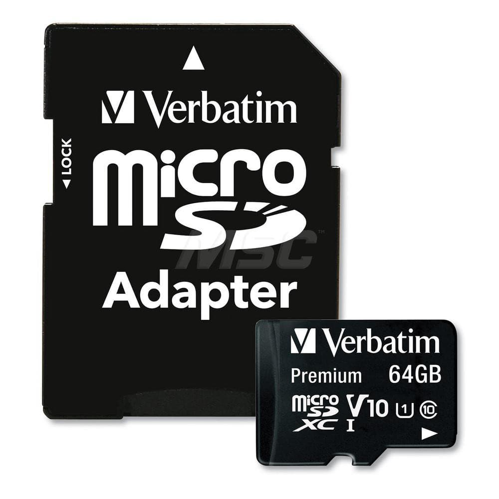 Verbatim - Office Machine Supplies & Accessories; Office Machine/Equipment Accessory Type: Memory Card ; For Use With: Laptops; Home Computer ; Color: Black - Exact Industrial Supply