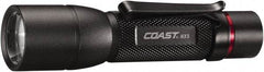 Coast Cutlery - White LED Bulb, 130 Lumens, Industrial/Tactical Flashlight - Black Aluminum Body, 1 AA Battery Included - Exact Industrial Supply