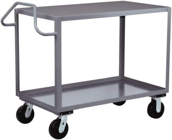 Jamco - 2,400 Lb Capacity, 30" Wide x 60" Long x 36" High Heavy Duty Service Cart - 2 Shelf, Steel - Exact Industrial Supply