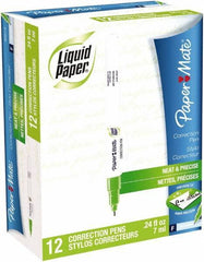 Paper Mate Liquid Paper - Correction Fluids Pen Applicator - 7 ml - Exact Industrial Supply