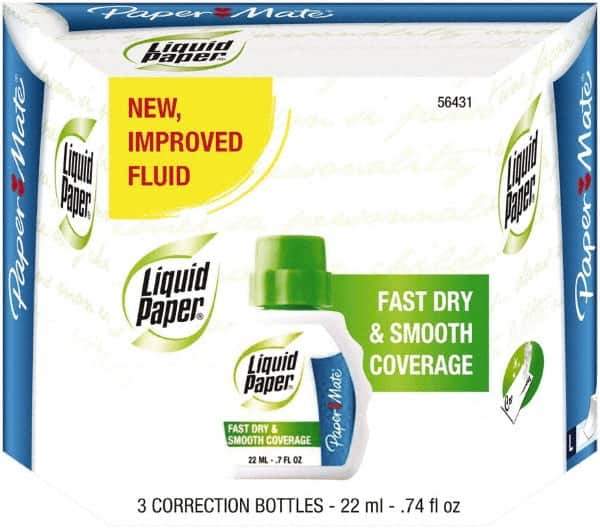 Paper Mate Liquid Paper - Correction Fluids Foam Applicator - 22 ml - Exact Industrial Supply