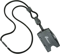 Ability One - Hanging Badge Holder - Black - Exact Industrial Supply