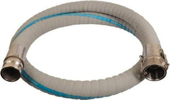 Continental ContiTech - 1-1/2" Inside x 2-1/50" Outside Diam, 220°F, Male x Female Camlock Food & Beverage Hose - 2.3" Bend Radius, Gray, 15' Long, 250 Max psi, 29 Vacuum Rating - Exact Industrial Supply