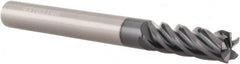 Accupro - 1", 1-1/4" LOC, 1" Shank Diam, 5" OAL, 5 Flute, Solid Carbide Square End Mill - Exact Industrial Supply