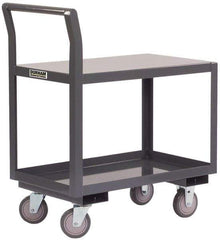 Durham - 1,200 Lb Capacity, 24" Wide x 48" Long x 36" High Standard Utility Cart - 2 Shelf, Steel - Exact Industrial Supply