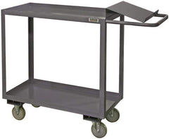 Durham - 1,200 Lb Capacity, 18" Wide x 36" Long x 37-5/8" High Order Picking Cart - 2 Shelf, Steel - Exact Industrial Supply
