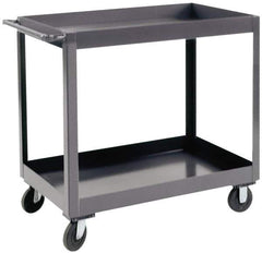 Durham - 1,200 Lb Capacity, 24" Wide x 36" Long x 37-5/8" High Heavy Duty Service Cart - 2 Shelf, Steel - Exact Industrial Supply