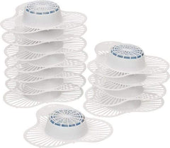 Fresh Products - Plastic, Urinal Screen with Block - White Screen with Blue Block, Cherry Scent Scent - Exact Industrial Supply