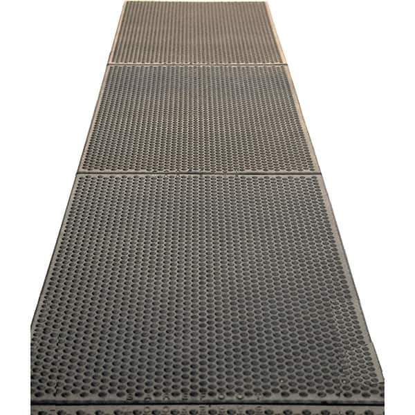 Barefoot - 2' Long x 3' Wide, Dry/Wet Environment, Anti-Fatigue Matting - Black, EPDM Rubber with EPDM Rubber Base - Exact Industrial Supply
