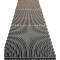 Barefoot - 3' Long x 4' Wide, Dry/Wet Environment, Anti-Fatigue Matting - Black, EPDM Rubber with EPDM Rubber Base - Exact Industrial Supply