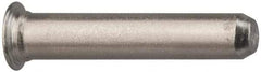 Electro Hardware - 0.335" Diam x 1/2" Long Self Clinching Pilot Pin - 300 Stainless Steel, Passivated Finish, Tapered End - Exact Industrial Supply